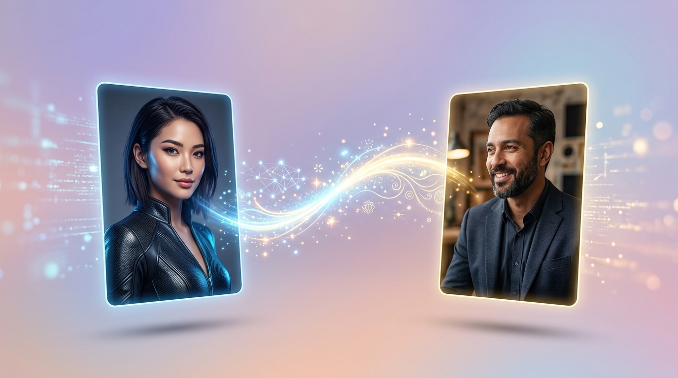 Un formulari de consentiment signat per un actor IA al costat d'una icona d'escut que representa les salvaguardes de llicència comercial