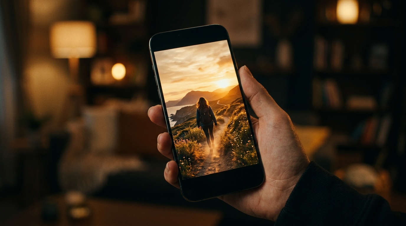 Fotograma de pla proper cinemàtic que mostra gradació de color polida, subtítols cremats i tercers inferiors coincidents